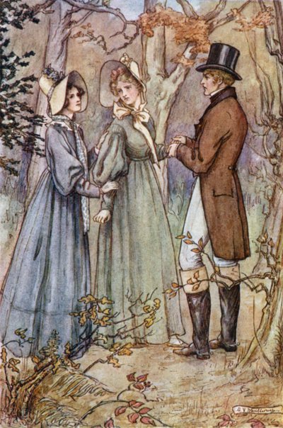 Ilustración para Esposas e hijas de la Sra. Gaskell de Mary V. Wheelhouse